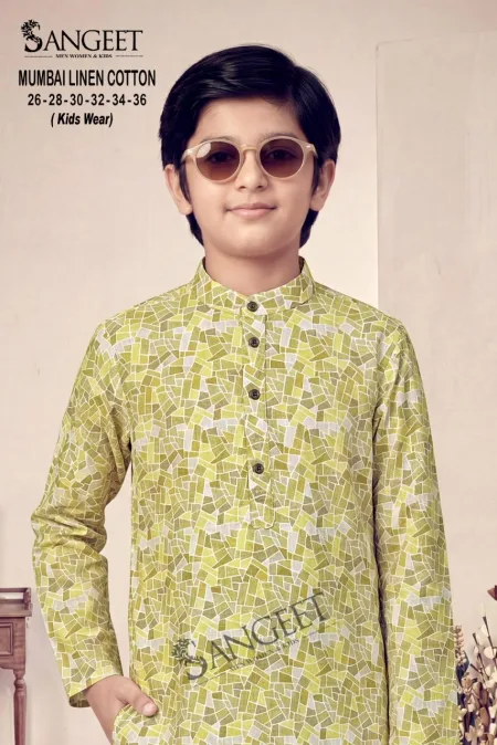 Sangeet Rayon Classic Rayon Kids Long Kurta Full Sleeves
